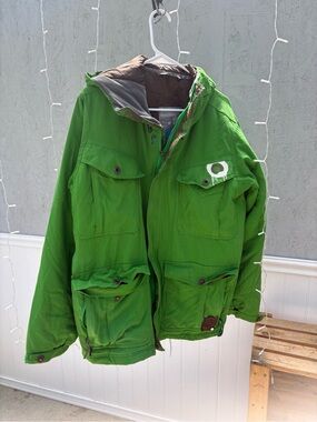 Salomon Brown Jacket with Blue Logo